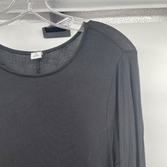 Old Navy Womens Shift Dress Long Sleeve Black Size M Tall - Picture 3 of 9